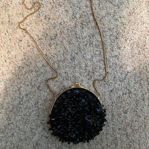 Lord and Taylor Black Vintage Evening Bag